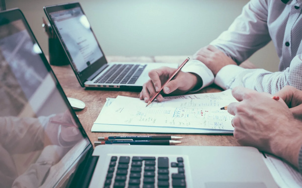 Software developers hard at work